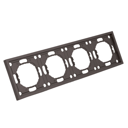 Рамка Stekker, PFR00-5004-09 4-местная Эмили, антрацит, soft touch 49939
