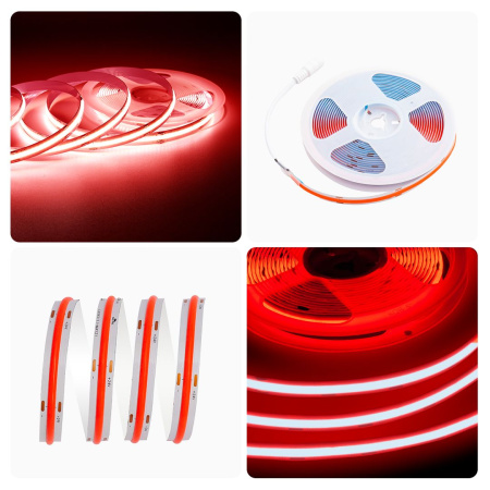 Светодиодная лента Apeyron 11W/m 352LED/m COB красный 2M 180ОО
