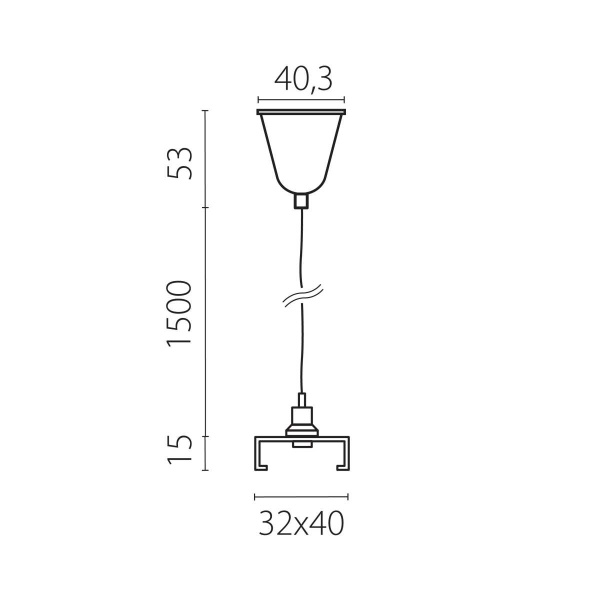 Подвес стандартный тип D треку 5040xx-(F)/(R) 1,5 м Quattro Lightstar 504176-FR1