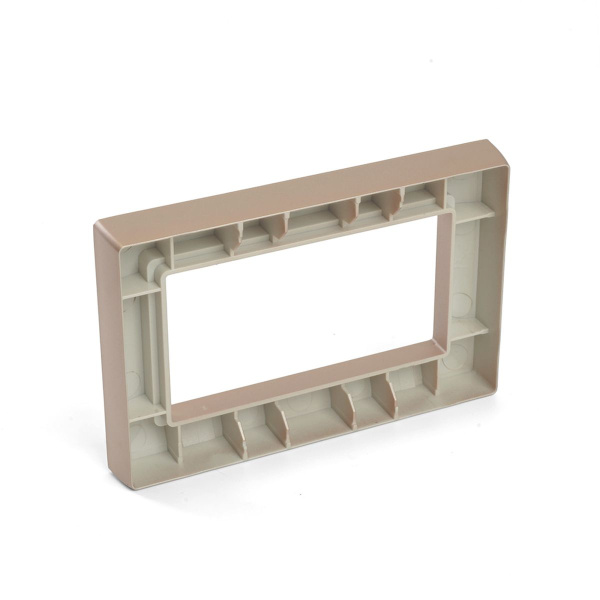 Рамка 2-местная (без перемычки), пластик, Stekker, PFR00-7012-02 Катрин, шампань 50049