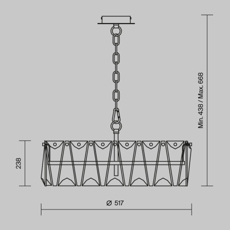 Подвесная люстра Maytoni Puntes MOD043PL-06G