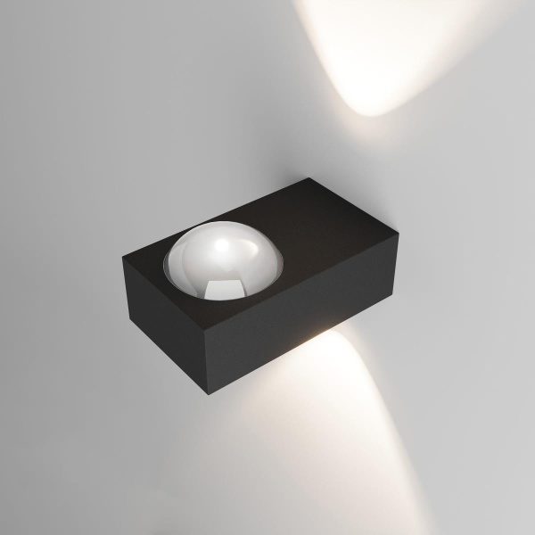 Уличный настенный светильник со светодиодами Elektrostandard Lenses a070458