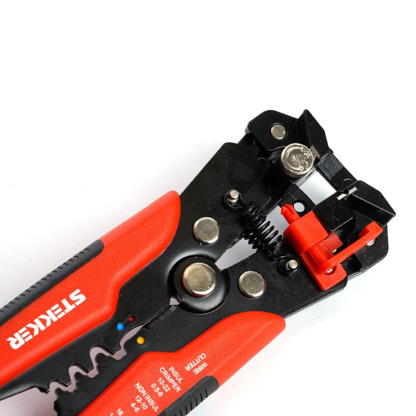 Автоматический многофункциональный инструмент для зачистки кабеля (стриппер) Stekker, 0,5-6мм, WSC-001 39775