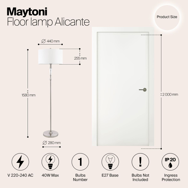 Торшер Maytoni Alicante MOD014FL-01N Торшер Maytoni Alicante MOD014FL-01N