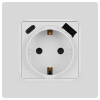 Розетка ЭРА Серия 12 12-4108-01 2P+E 16A-250В со шторками с USB type-A+C 5В-3А белый Б0067752
