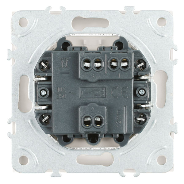 Переключатель одноклавишный Stekker Эмили белый фарфор RSW10-5105-01 49867