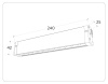 Трековый светодиодный светильник Ambrella Light Track System Magnetic 220V GL1301