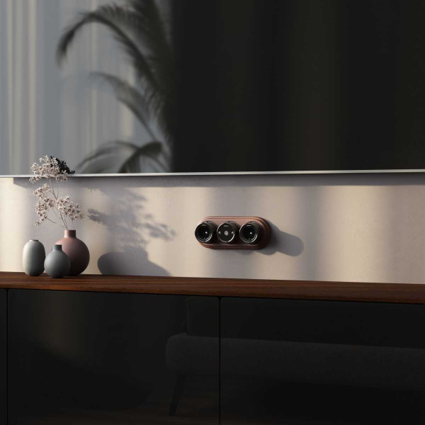 ТВ-розетка Werkel Retro черная WL18-02-05 4690389100819