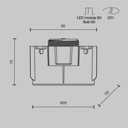 Встраиваемый светильник Maytoni Technical Downlight Intro 2.0 DL137-GU10-W