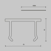 Декоративная накладка 1шт Exility X, черная Maytoni Technical EXILITY X Accessories for tracks Exility X TRA239DC-1B
