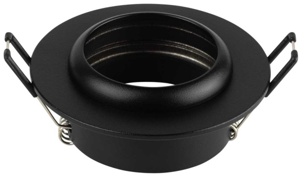 Светильник встраиваемый алюминиевый ЭРА KL109 BK под лампу MR16 GU5.3 черный матовый Б0061826