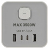 Сетевой фильтр ЭРА TWR-8es-1,5m-4USB-W башня с защитой заземлением с выключателем 8 розеток+4xUSBA+C 1,5м 16А белый Б0069071