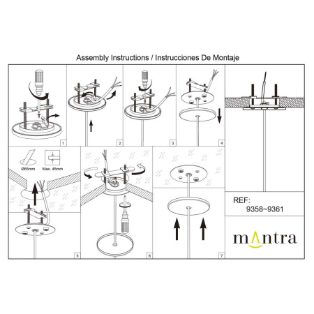 Потолочное основание Mantra Modular Light Florones 9360
