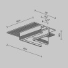 Угол-соединитель 45° Exility X встраиваемый под ГКЛ 12,5мм, черный Maytoni Technical EXILITY X Accessories for tracks Exility X TRA239CLS-42.12B