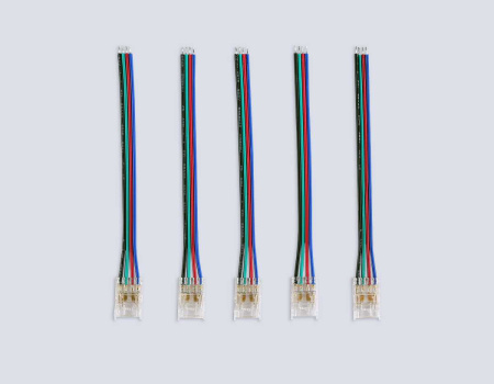 Соединитель гибкий односторонний AMBRELLA LIGHT ILLUMINATION COB RGB 12/24V для лент 10mm (4 конт.) (5шт. в комплекте) GS7411