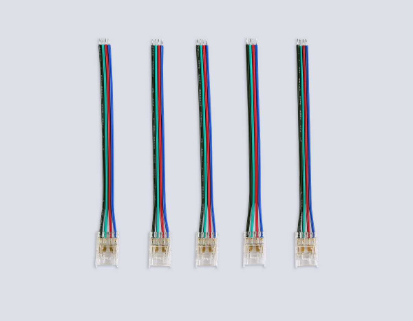 Соединитель гибкий односторонний AMBRELLA LIGHT ILLUMINATION COB RGB 12/24V для лент 10mm (4 конт.) (5шт. в комплекте) GS7411