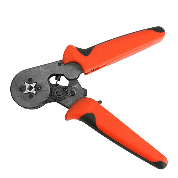 Кримпер Stekker CTLS006-240 для обжима клемм и наконечников 0,25-10мм2, красный 39353