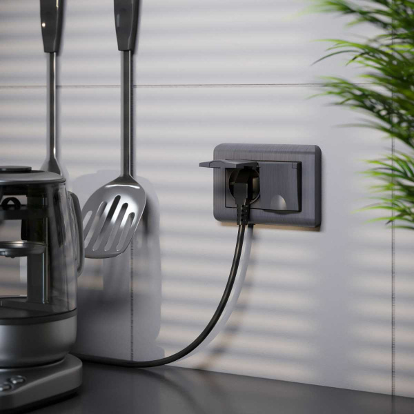 Рамка для двойной розетки Werkel Stream графит W0082104 4690389162541