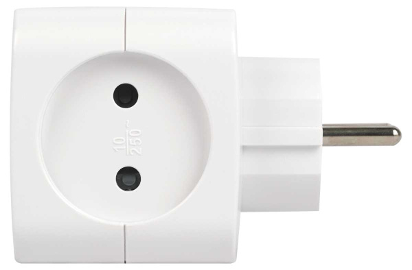 Разветвитель электрический ЭРА SP-2-USB-W на 2 розетки + 2xUSB 2400mA без заземления 10А белый Б0049531