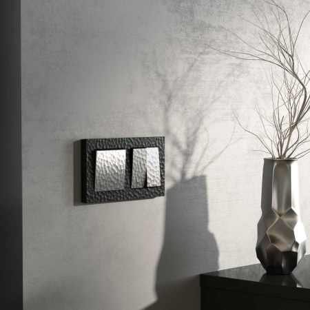 Выключатель Werkel Hammer двухклавишный проходной серебряный W1222006 4690389162404