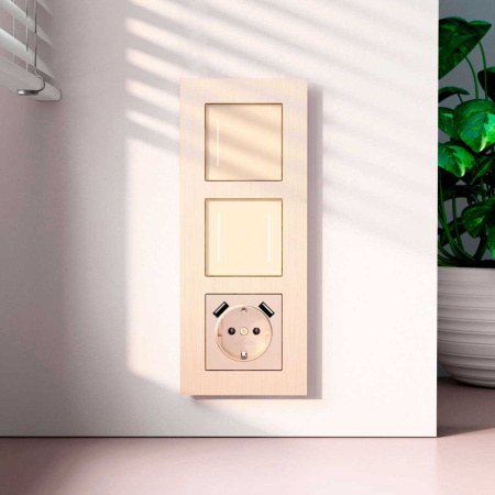 Рамка Werkel AluMax на 3 поста шампань W0033511 4690389204081