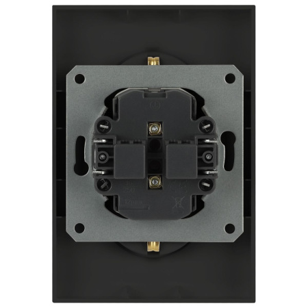 Розетка ЭРА Arktik 16-2107-05 без заземления двойная 2X2P 16А-250В антрацит Б0071685