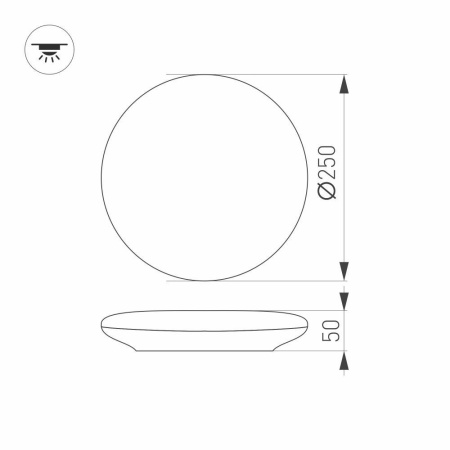 Потолочный светодиодный светильник Arlight CL-Frisbee-Motion-R250-12W Day4000 030094