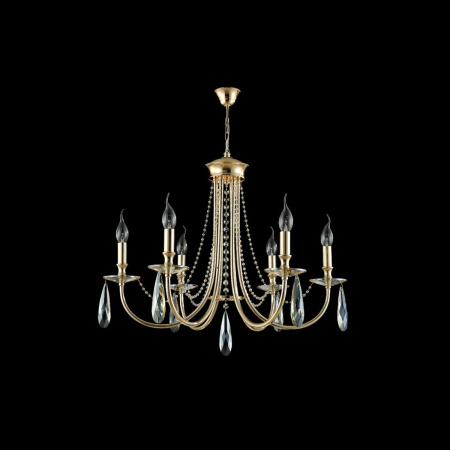 Подвесная люстра Crystal Lux Victoria SP6 Gold/Amber
