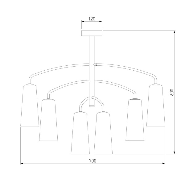 Подвесная люстра Eurosvet Omber 70137/6 хром