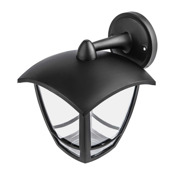 Садово-парковый светильник ЭРА «Дели 2» НБУ 07-40-002 черный 4-гранный настенный IP44 Е27 max 60Вт Б0051186