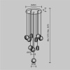 Подвесная светодиодная люстра Maytoni Pharao MOD361PL-L41BS3K