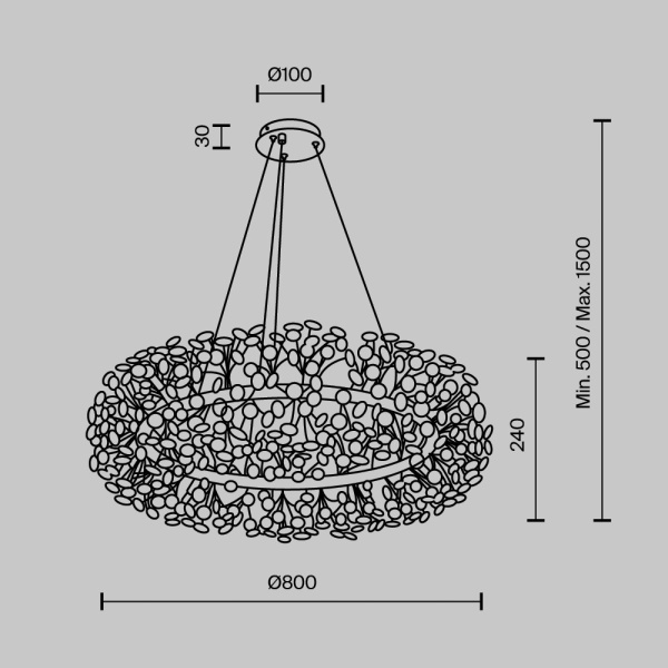 Подвесная люстра Modelux Modestyle MS.9029.20 GD