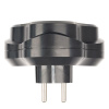 Разветвитель сетевой 3-местный с/з Stekker ADP16-23-21, 250V, 16A, ABS пластик, черный 50682