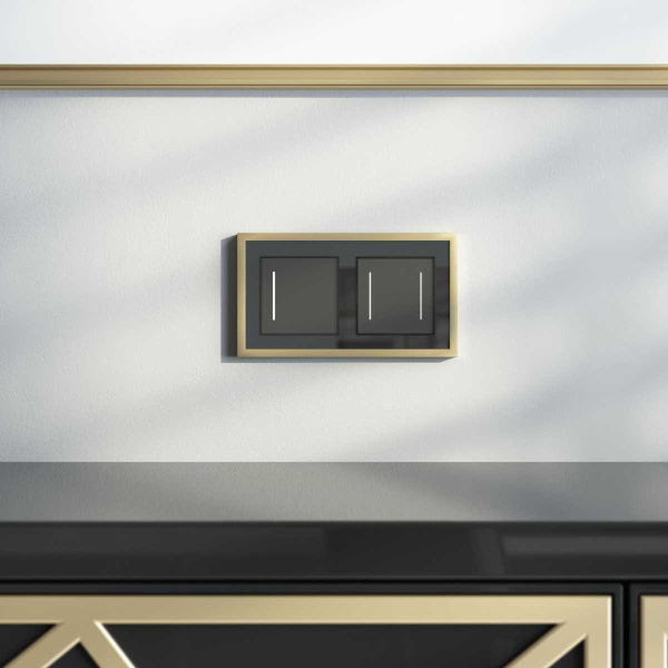 Сенсорный выключатель одноклавишный Werkel (Умный дом) с подсветкой черный W4513008 a064141