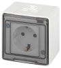 Розетка ЭРА Эксперт 11-2502-01 с заземлением крышкой 2P+E IP55 шторки 16A-250В ОУ белый Б0063280