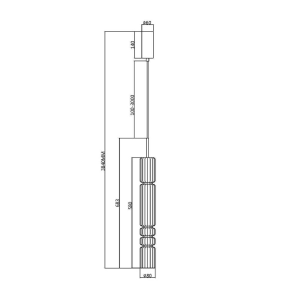 Подвесной светодиодный светильник Maytoni Ordo MOD272PL-L12BS3K