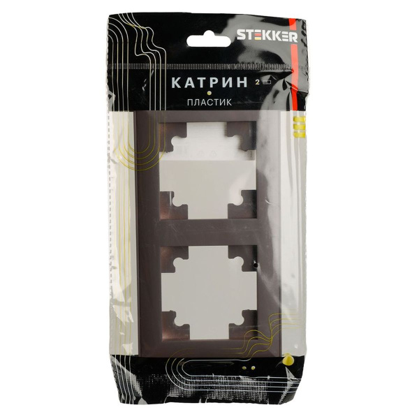 Рамка 2-постовая Stekker Катрин шоколад PFR00-7002-04 39818