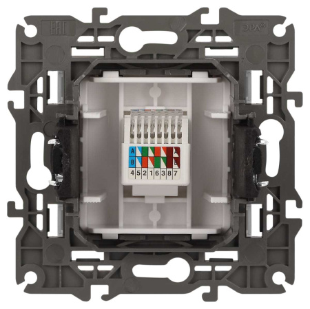 Розетка ЭРА Elegance 14-3107-16 RJ45, титан Б0065764