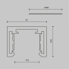 Шинопровод 1 м Exility X накладной Maytoni Technical EXILITY X Busbar trunkings Exility X TRX239-411B