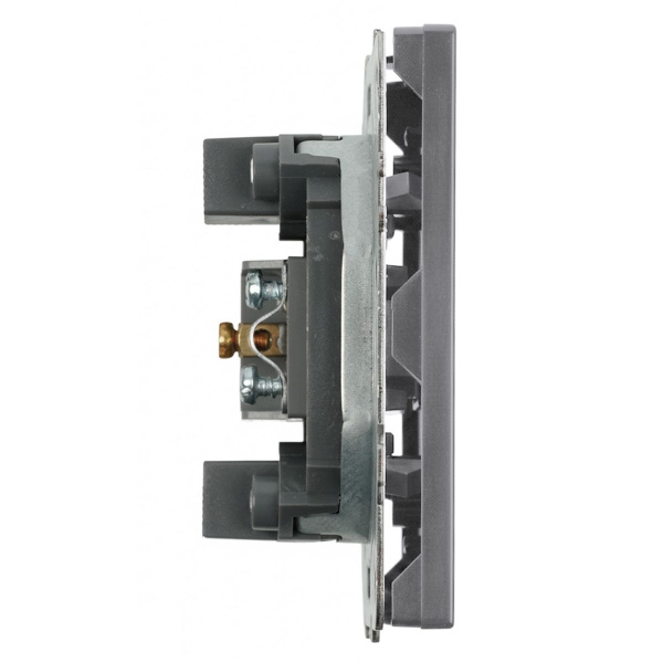 Розетка телевизионная 1-местная (механизм), STEKKER, 75 Ом, 5-862МГц, серия Эмили, RST00-5108-10, платиново-серый, soft touch 49953