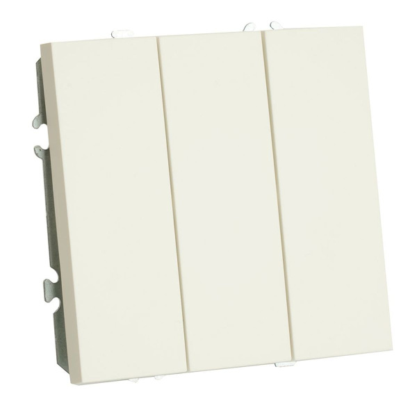 Переключатель трехклавишный Stekker Эмили белый фарфор RSW10-5108-01 49870