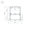 Профиль встраиваемый Arlight SL-Linia52-3L-F-2000 Anod Black 044685