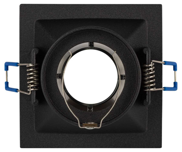 Светильник встраиваемый декоративный ЭРА KL102 BK/CH под лампу MR16 GU5.3 черный/хром Б0056356