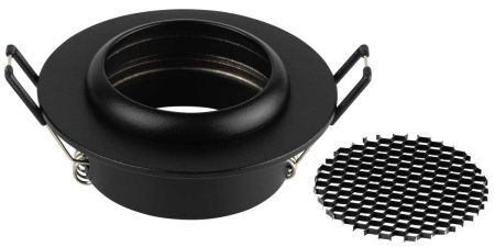 Светильник встраиваемый алюминиевый ЭРА KL109 BK под лампу MR16 GU5.3 черный матовый Б0061826