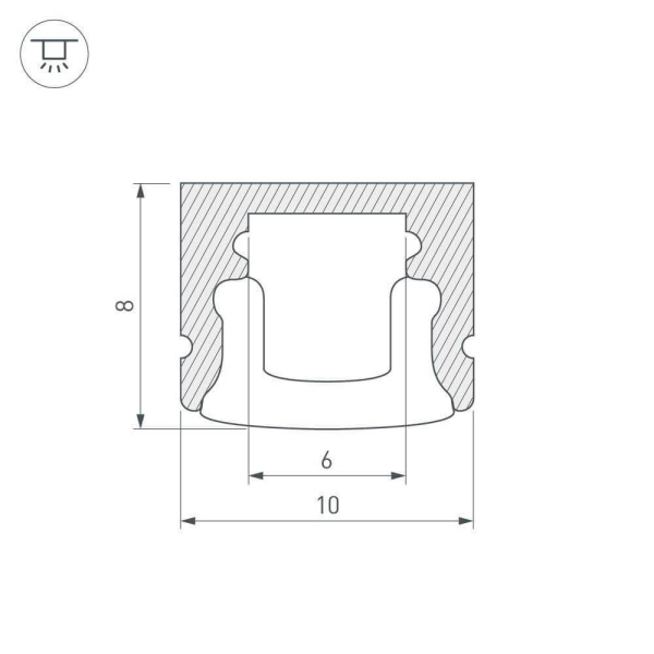 Профиль Arlight ARH-MINI5-2000 ANOD 018827