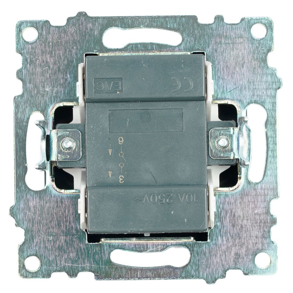 Выключатель одноклавишный Stekker Катрин с подсветкой черный GLS10-7101-05 39605