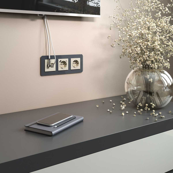 Розетка Werkel TV/RJ-45 6 кат слоновая кость W1181303 4690389174476