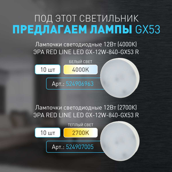 Настенно-потолочный светильник ЭРА OL37 WH Б0056385