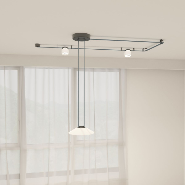 Трековый светодиодный светильник Denkirs Belty Flow DK5565-WH+BK