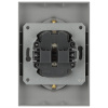 Розетка ЭРА Arktik 16-2105-03 двойная с заземлением 2X2P+E Schuko со шторками 16А-250В алюминий Б0070456